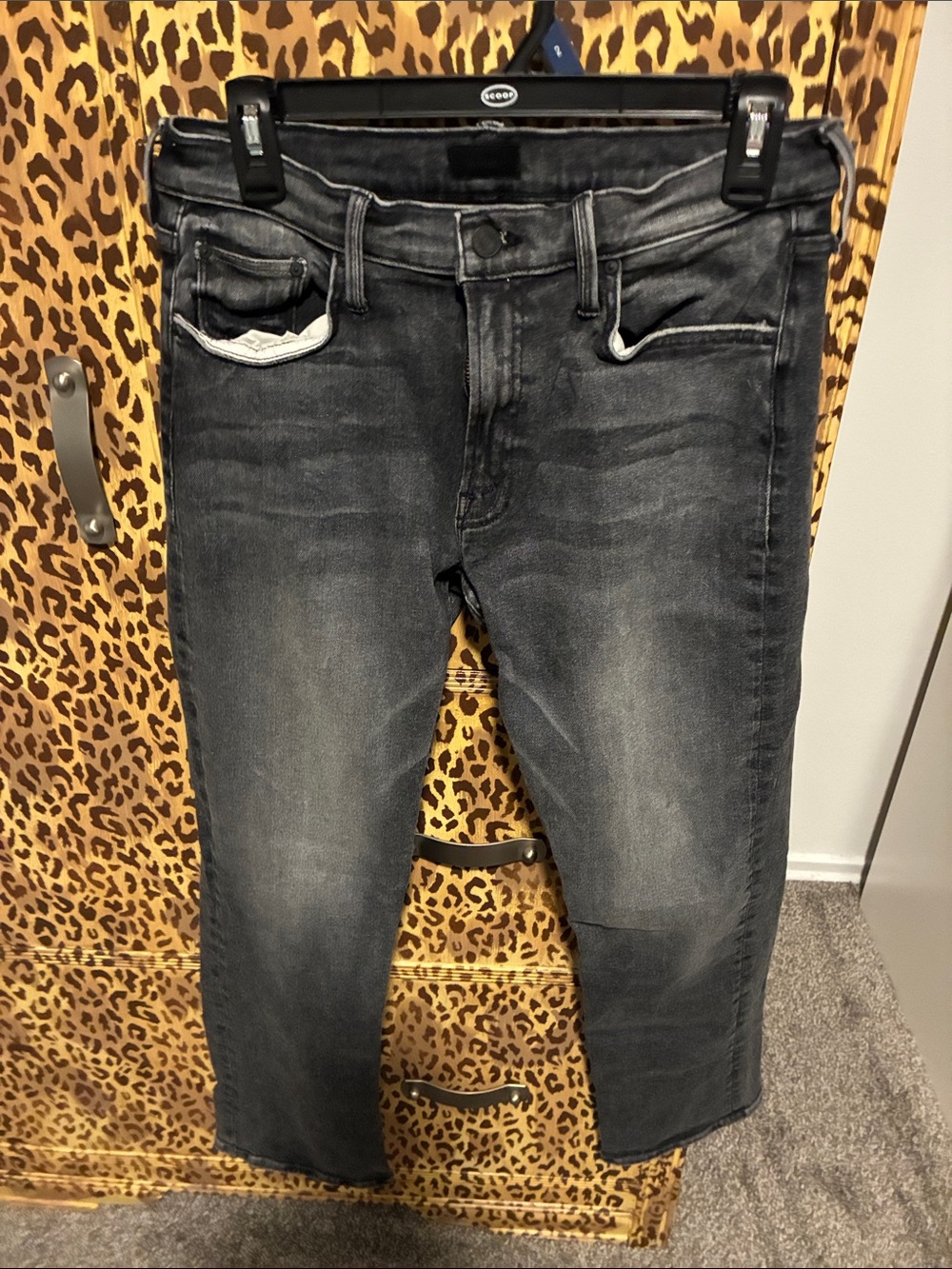 MOTHER Women's Black Washed Jeans